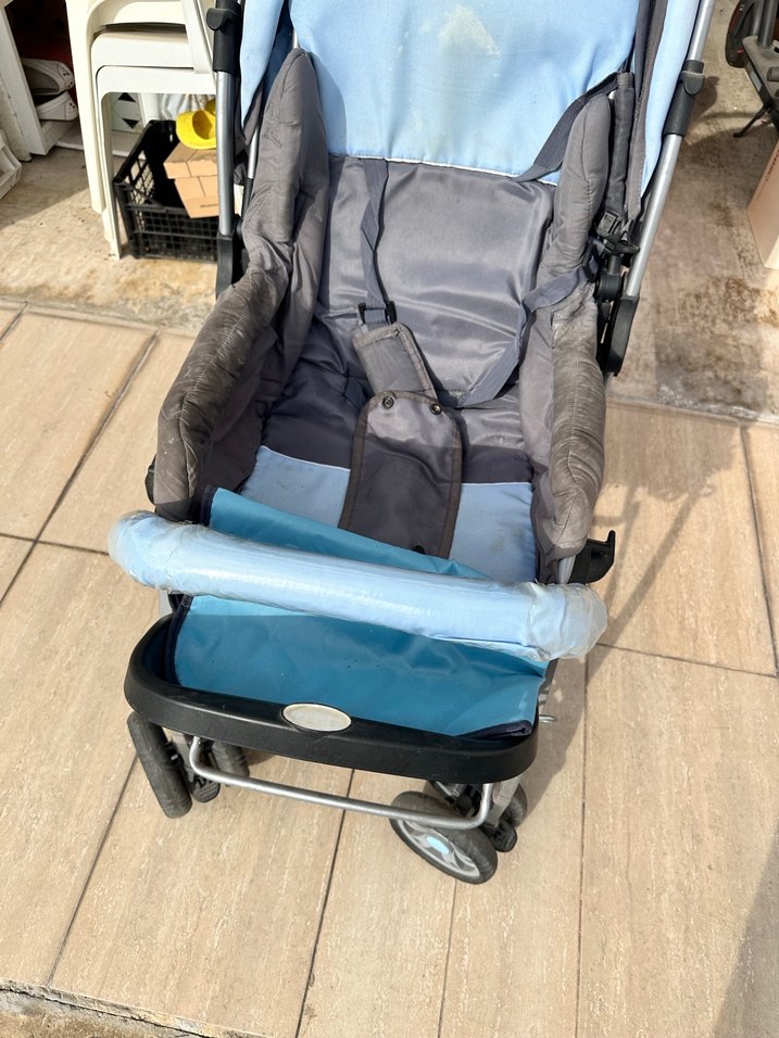 Mavi Gri Bebek Arabası - Görsel 3