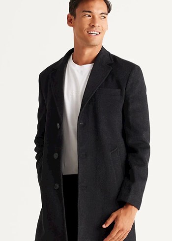 Altınyıldız 58 beden limited edition Grii Erkek Yün Kaban - Görsel 9