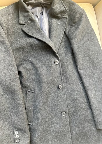 Altınyıldız 58 beden limited edition Grii Erkek Yün Kaban - Görsel 5