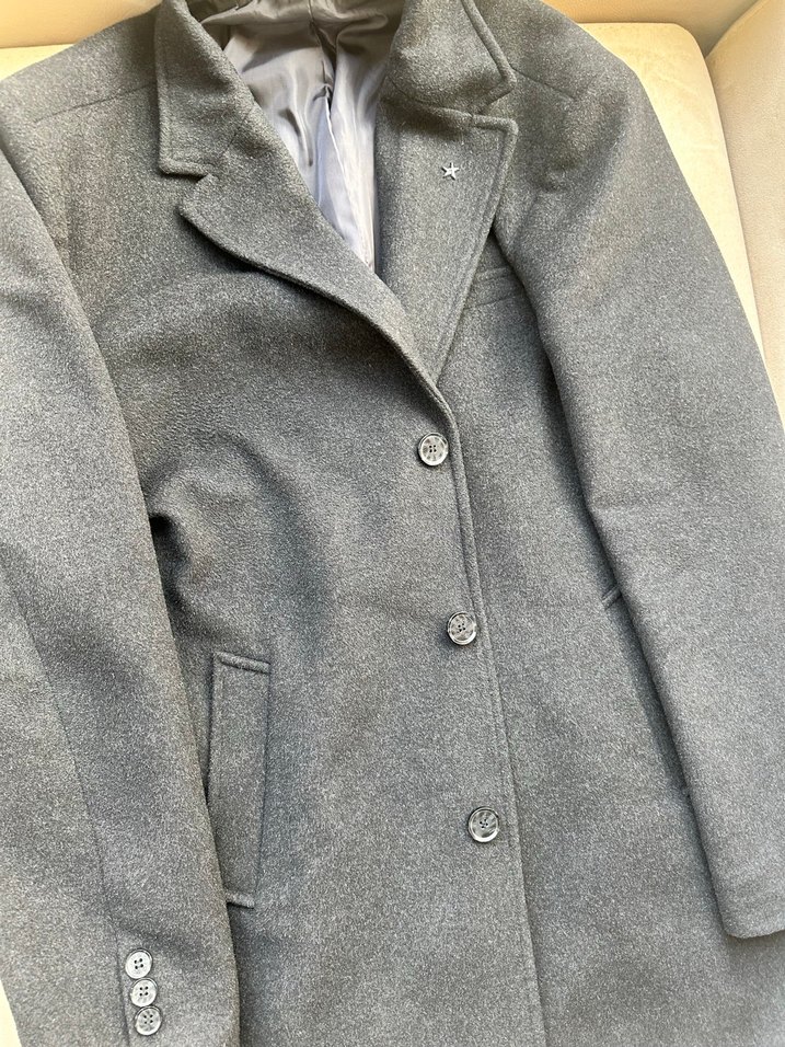 Altınyıldız 58 beden limited edition Grii Erkek Yün Kaban - Görsel 5