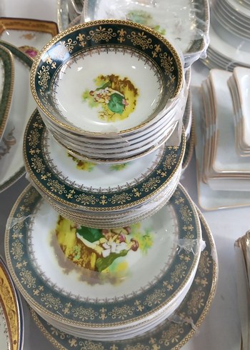 markizli antika desenli 6 kişilik yemek takımı - Görsel 2