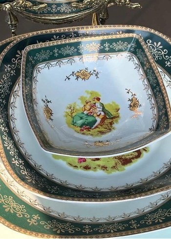 Yeşil Desenli Renkli Yemek Kapları Seti - Görsel 2