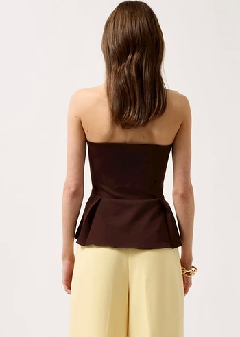 Kahverengi Straplez Mini Bustiyer - Görsel 4