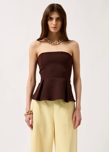 Kahverengi Straplez Mini Bustiyer - Görsel 2