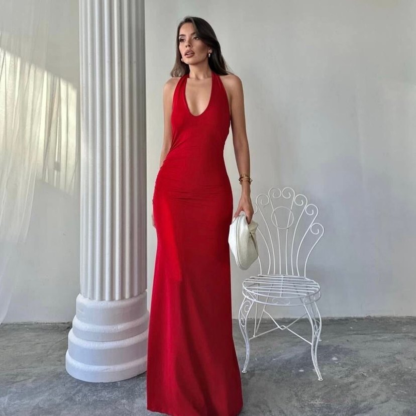 Maxi Halter Elbise - Görsel 2