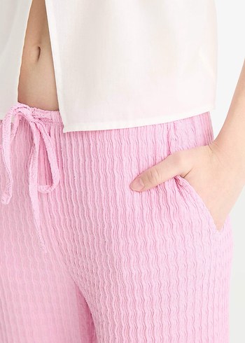 Beli Lastikli Bürümcük Pantolon - Görsel 4