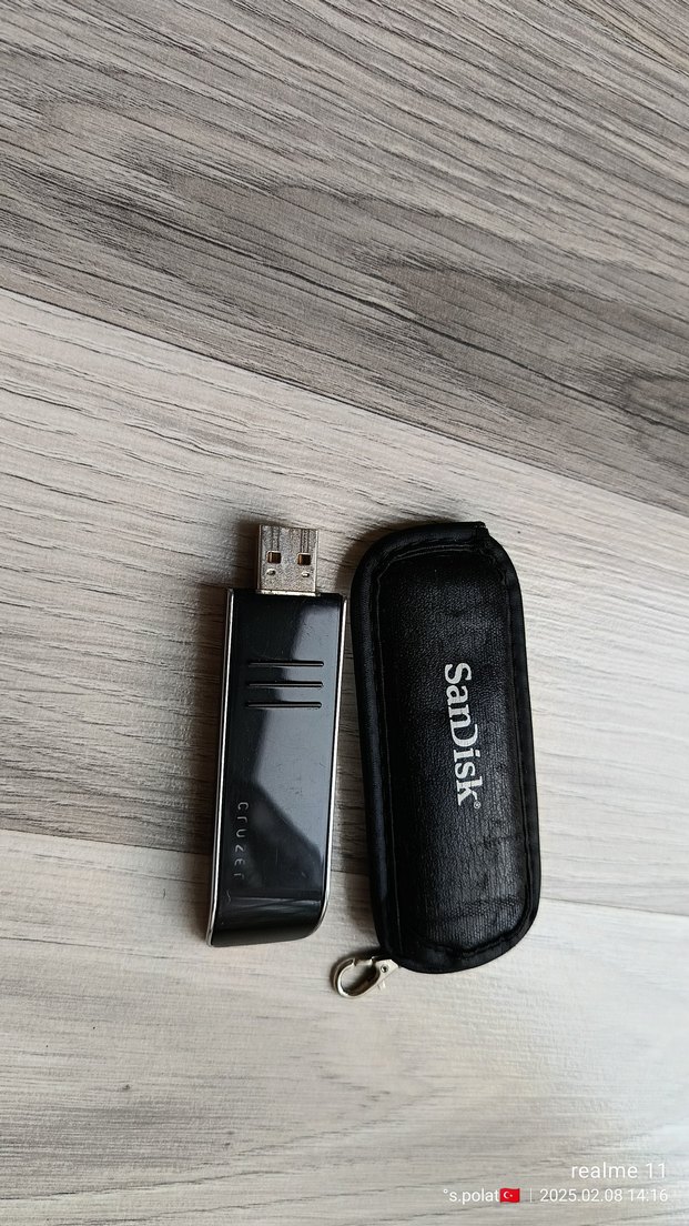 Parlak Siyah Deri USB Bellek 4gb - Görsel 5