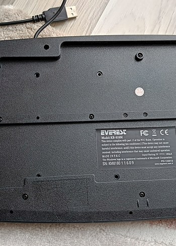 USB bağlantılı siyah kablolu f klavye - Görsel 2