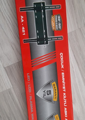 3 Kademeli Siyah TV Duvar Askı Aparatı AA-421 - Görsel 4