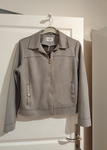 Gri Süet Kadın Deri Ceket - Görsel 4