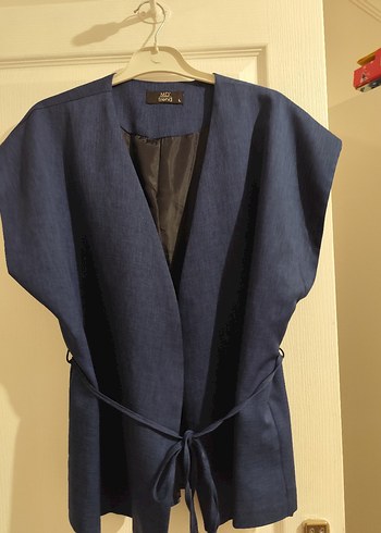 lacivert V Yaka Kemerli Kadın Takım - Görsel 2