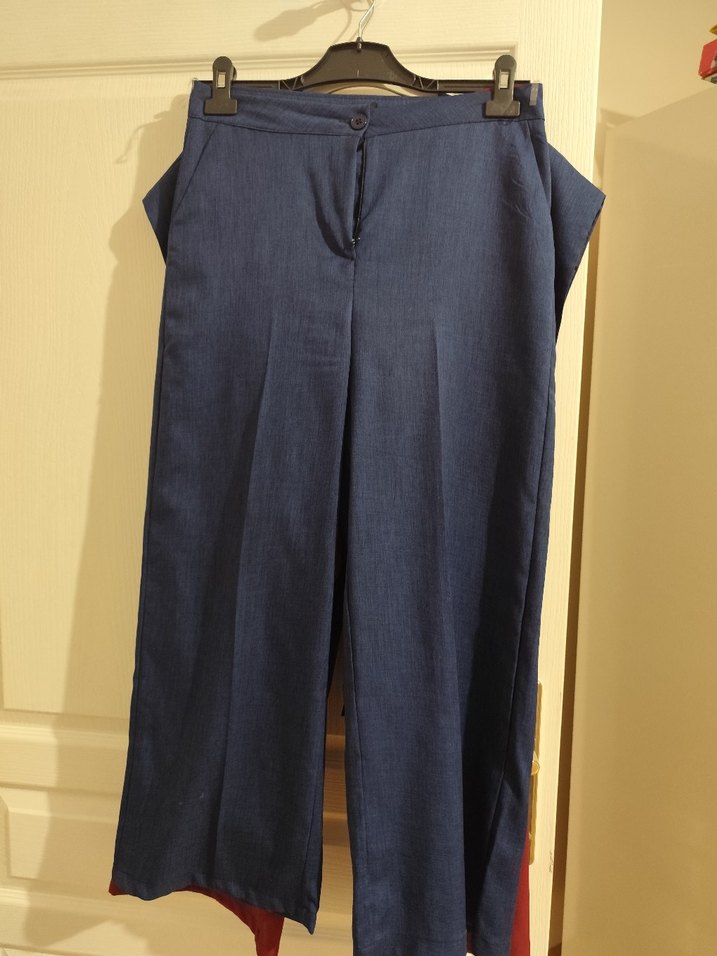 lacivert V Yaka Kemerli Kadın Takım - Görsel 4