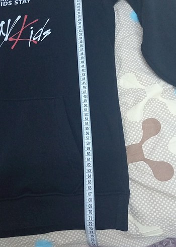 Kadın Siyah Kapüşonlu  Straykids Baskılı Sweatshirt - Görsel 4