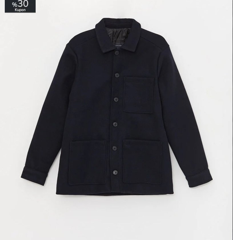 Düğmeli Lacivert Midi Erkek Ceket - Görsel 3