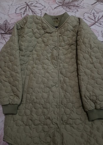 Bej Düğmeli Midi Kadın Mont - Görsel 3