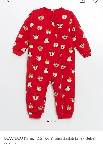 Nakışlı Kırmızı Bebek Tulumu - Görsel 2