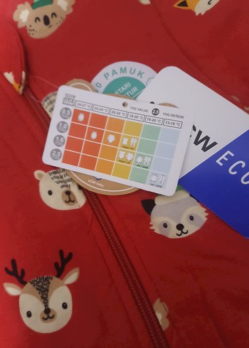 Kızıl Nakışlı Bebek Tulumu - Görsel 4