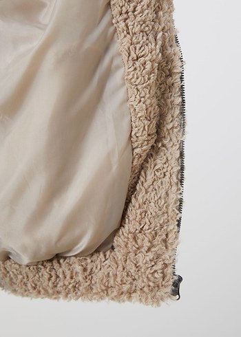 Bej Peluş Kadın Ceket - Görsel 3