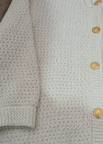 LCW VISION Beyaz Düğmeli Kadın Hırka - Görsel 3