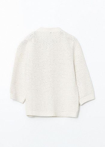 LCW VISION Beyaz Düğmeli Kadın Hırka - Görsel 5