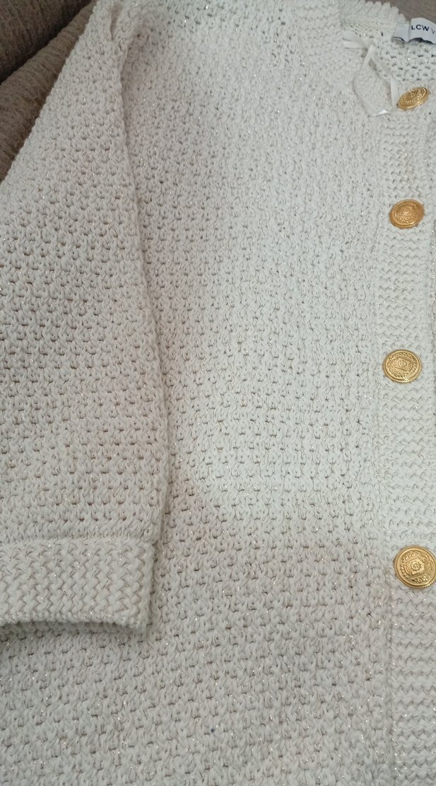 LCW VISION Beyaz Düğmeli Kadın Hırka - Görsel 3