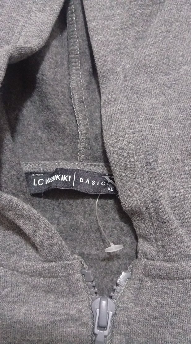 Gri Kapüşonlu Kadın Sweatshirt - Görsel 4