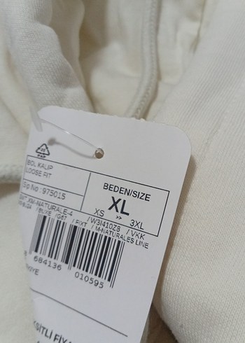 Beyaz Kapüşonlu Erkek Sweatshirt - Görsel 7