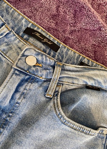 Mavi Jeans Bej Renk Bol Kesim Midi Boy Kadın Kot Pantolon