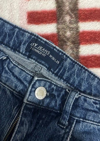 Yırtmaçlı Midi Mavi Kadın Denim Pantolon - Görsel 2