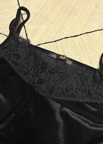 Dantel Detaylı Siyah V Yaka Kadın Body - Görsel 2