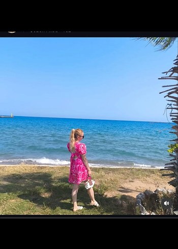 Diğer Pembe Pop Kültür Bohem Kız Elbisesi