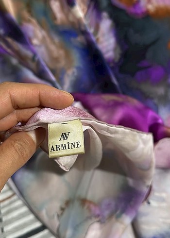 Mor Parlak İpek Fular - ARMiNE