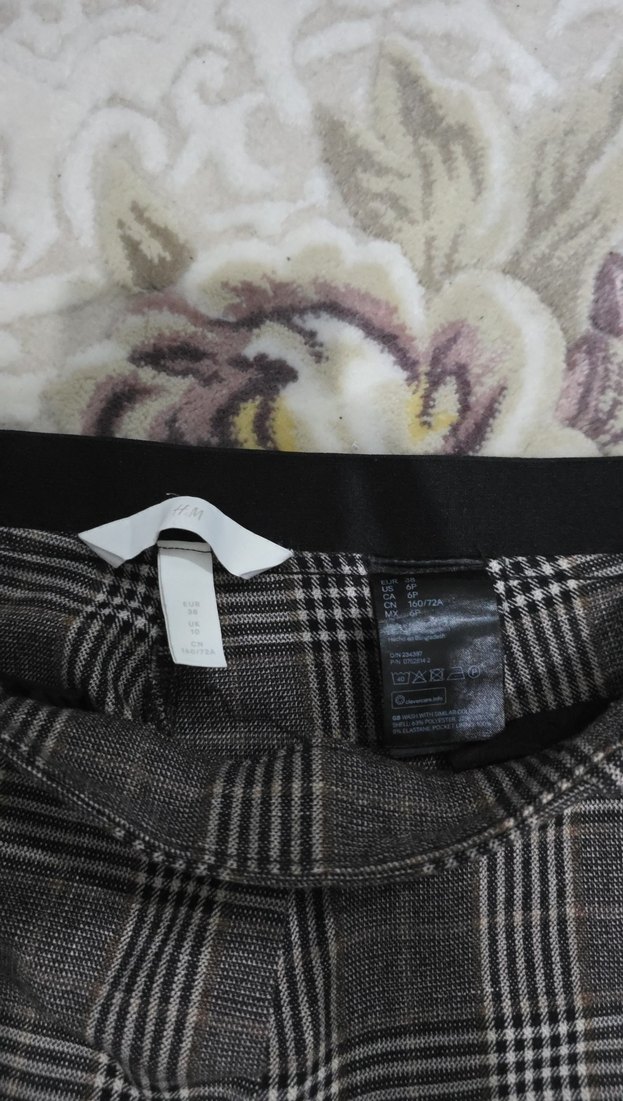 Gri Kemerli Kadın Kumaş Pantolon - Görsel 3