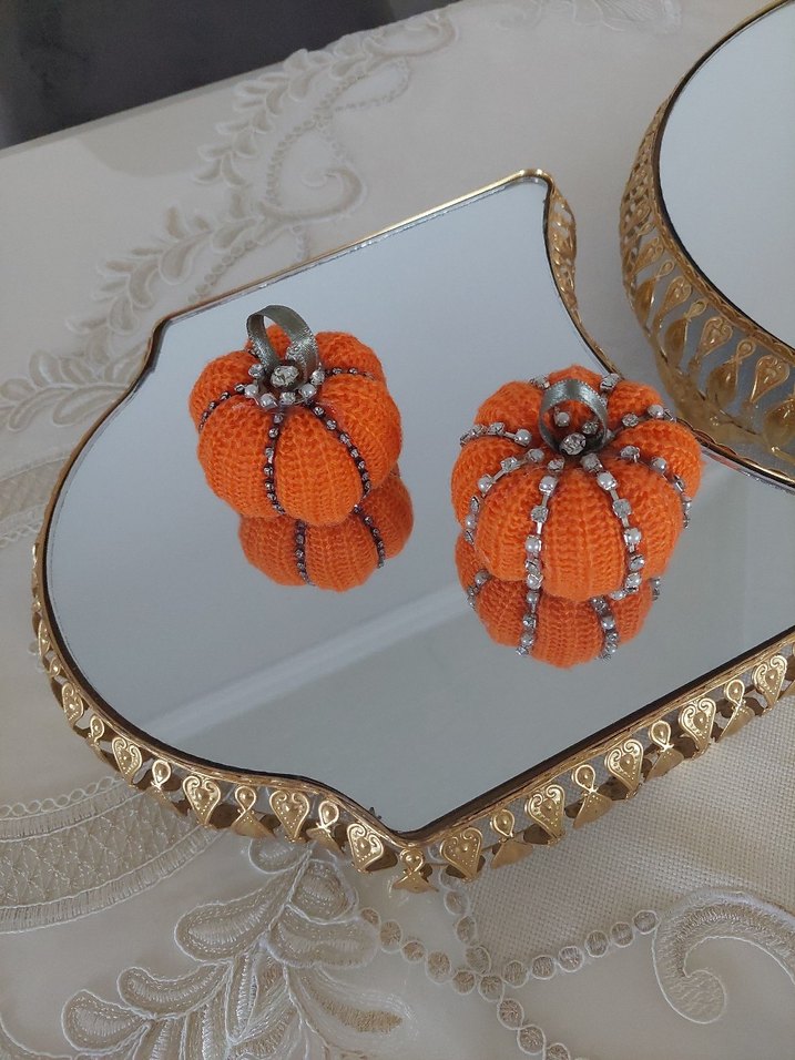 yılbaşı süsü minik dekoratif kabaklar - Görsel 3