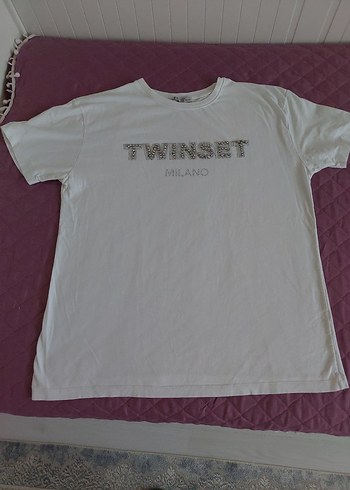 Kadın taş işlemeli Beyaz Kısa Kollu Tişört - Görsel 5