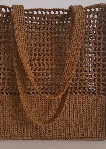 koyu yeşil Örgü Kadın Çanta - Görsel 5