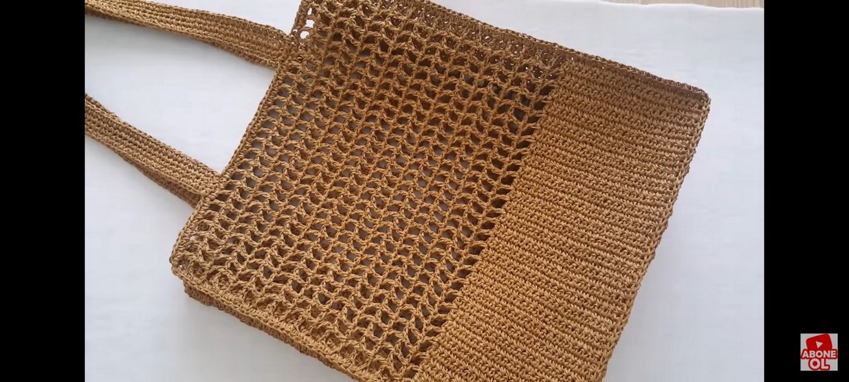 koyu yeşil Örgü Kadın Çanta - Görsel 4