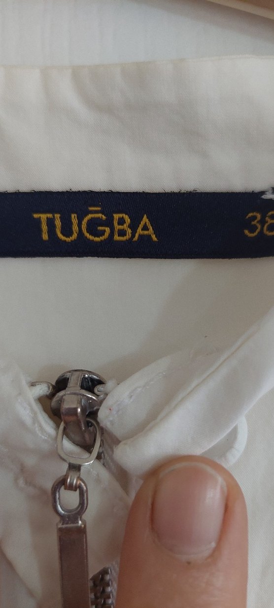 Beyaz Piliseli beyaz, gömlek - Görsel 5