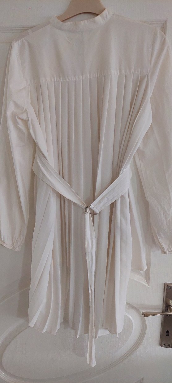 Beyaz Piliseli beyaz, gömlek - Görsel 2