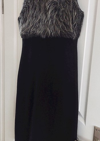 Kürk Detaylı kaşe Uzun Kadın Yelek - Görsel 3