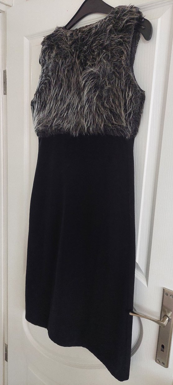 Kürk Detaylı kaşe Uzun Kadın Yelek - Görsel 3