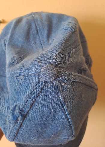 Koton Düğmeli Mavi Kadın Denim Şapka