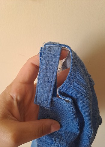  Beden Düğmeli Mavi Kadın Denim Şapka