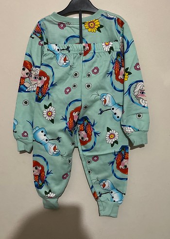 Turkuaz Baskılı Kız Çocuk Eşofman Takımı - Görsel 2