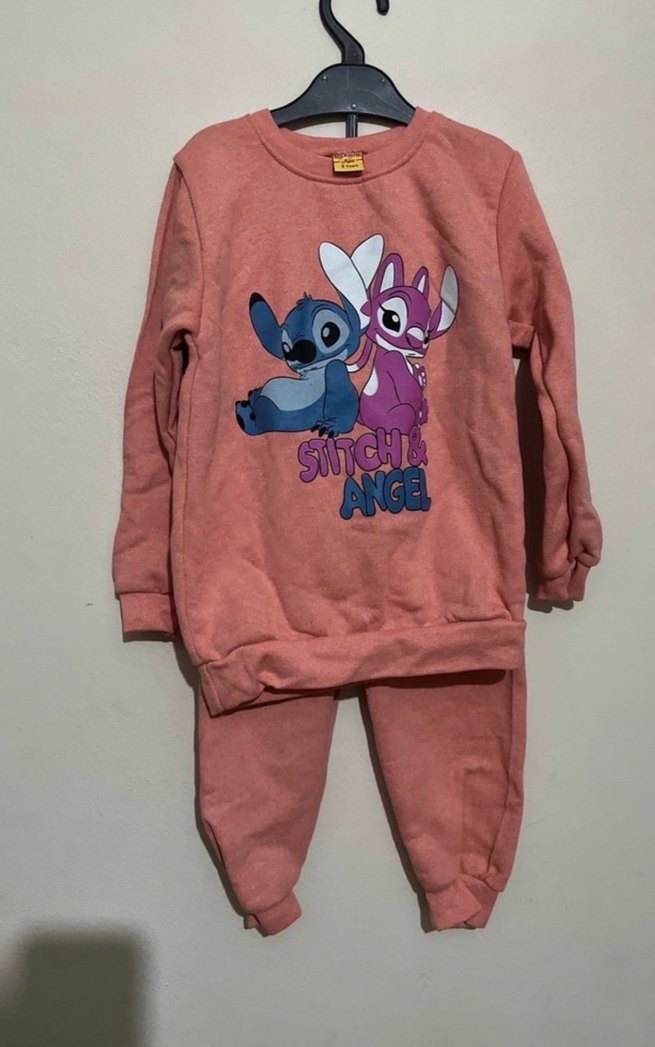 Kızlar için Gevşek Kesim Kahverengi Eşofman Takımı - Görsel 2