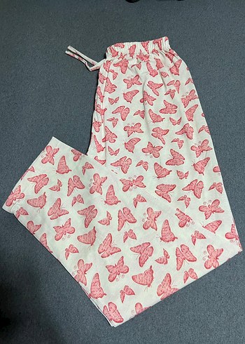 Pembe Baskılı Kadın Uzun Rahat Pijama Altı - Görsel 2