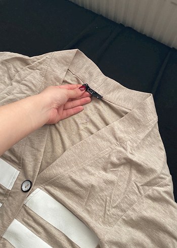 Bej midi ceket on Fashion