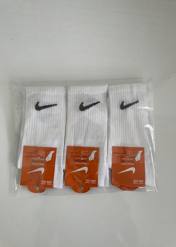 Nike Beyaz Midi Erkek Çorap 3'lü Paket