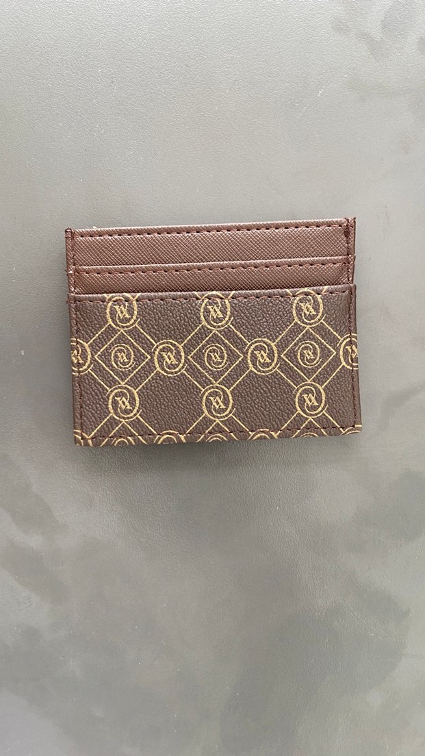 Klasik Vakko Desenli Kahverengi Deri Cüzdan - Görsel 2