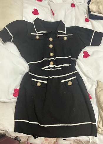 Diğer Siyah Düğmeli Gotik alt üst takım
